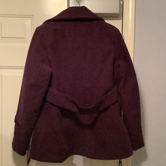 GROGGY Big Collar Purple Wool Coat Size Junior XL NWT - Picture 5 of 8